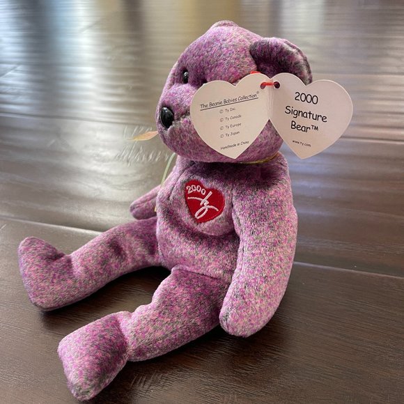 *Mint* Ty Beanie Baby, 2000 Signature Bear with Rare Tag - Picture 4 of 7